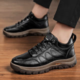 Aidase Winter Shoes for Men 2022 Leather Warm Thick Sole Shoes Safety Wear-Resistant Outdoor Sports Mens Casual Shoes Zapatillas Hombre aidase-shop