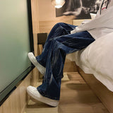 Jeans men women Korean loose student trend straight pants all-match wide-legged casual trousers unisex hip hop punk streetwear aidase-shop