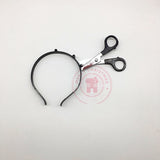 Aidase New Halloween Horror Wear Head Knife Scissors Syringe Terrorist Hairband Cosplay Fancy Dress Party Costume Trick Toy Spoof Props aidase-shop