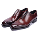 Men's Genuine Leather Shoes Italian luxury Handmade One Piece Custom Oxford Style Dress Shoes for Men Wedding Plus Size 38-48 aidase-shop