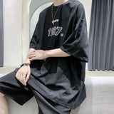 Summer Men's T-shirt Oversized Casual Male Top Tees Hip Hop Loose T Shirt Men 1987 Graphic Pure Cotton Men's Clothing aidase-shop