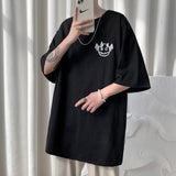 Spring Summer Men's T-shirts Korean Style Loose Little Devil Graphic T-shirt Casual Oversized T-Shirt Men's Clothing aidase-shop