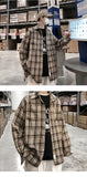 Aidase Spring Plaid Vintage Shirt Mens Office Harajuku Casual Shirts Male Long Sleeve Oversize Clothes 5XL aidase-shop