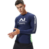 Surf Diving Shirt Men UPF 50+ Swim Sun Shirts Compression Tight T-shirt Man Long Sleeve Outdoor Sports Training Tee Shirt aidase-shop