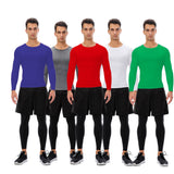 Men's Sports Running Set Compression Shirt + Pants 2in1 Workout Leggings Quick Dry Fitness Tracksuit Gym Yoga Suits aidase-shop