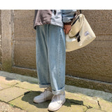 Aidase  Men Baggy Oversized Jeans Pants Denim  Mens Hip Hop Harem Pants Vintage Casual Women Denim Pants Straight Pants aidase-shop