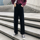 Aidase New  Autumn Corduroy Cargo Pants Elastic Waist Vintage Harajuku Korean Casual Trousers Female 90s Streetwear aidase-shop