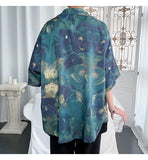 Summer Flower Shirt Men's Fashion Printed Casual Shirt Loose Hawaiian Shirt Men Streetwear Wild Short-sleeved Shirt M-5XL aidase-shop