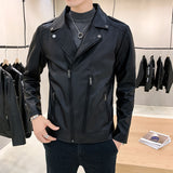 Aidase   New Motorcycle Pilot Leather Jacket Fashion Brand Men's Designer Punk Wind Oblique Zipper Design Men's Slim Fit Jacket Coat aidase-shop