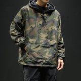 Wear On Both Sides Black Hoodies Streetwear Military Camouflage Jacket Men Korean Style Fashions Sweatshirt Harajuku Clothes aidase-shop