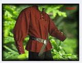 Men Medieval Renaissance Grooms Pirate Reenactment Larp Costume Lacing Up Shirt Bandage Top Middle Age Clothing For Adult 3XL aidase-shop