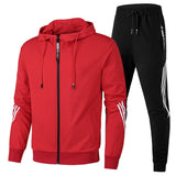 Aidase Spring Autumn hooded tracksuit men fashion brand man tracksuit Solid jacket+Sweatpants Gym jogging men sets men's sports suit aidase-shop