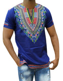 African Dashiki Print V Neck T Shirt Men Summer New Short Sleeve African Clothes Streetwear Casual Tee Shirt Homme Camiseta aidase-shop