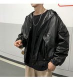 Aidase 2022 Leather jacket male handsome bomb street motorcycle clothing spring autumn loose jacket Korean baseball uniform casual jacket aidase-shop