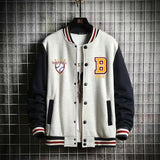 Aidase    New Arrival Letter Rib Sleeve Cotton Fashion Logo Single Breasted Casual Bomber Baseball Jacket Loose Cardigan Coat aidase-shop