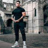 Aidase  Men Fashion Casual t shirt Gyms Fitness Bodybuilding T-shirts Male Cotton Slim Tees Tops Summer Crossfit Brand mens Clothing aidase-shop