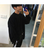 Aidase Solid Cardigan Knitted Men Simple Basic Loose Students Daily Trendy Ulzzang Outwear Autumn Leisure Males Sweaters Couple Popular aidase-shop