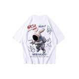 Aidase Hip Hop Tee Oversize T Shirt Streetwear Cartoon Letter Print T-Shirt Harajuku Cotton 2022 Summer Short Sleeve Tshirt Men aidase-shop