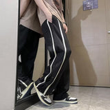 Men Fashion Straight Sweatpants Hip Hop Casual Jogging Streetwear Harajuku Trousers aidase-shop