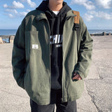 High Street New Army Green Men Jackets Harajuku Casual Zipper Man Outerwear Coats Fashion Male Hip Hop Loose Coats aidase-shop