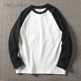 Men's Double-sided Fleece Shirt Unisex Soft Comfortable Autumn Winter Versatile Raglan Sleeve Long Sleeve Bottom Shirt aidase-shop