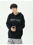 Hip Hop Knitted Sweater Men Hoodie Pullovers Male Punk Goth Hoodies Harajuku Loose Men's Clothing Japanese Streetwear aidase-shop