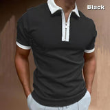 Aidase New Men Casual Polo Shirt pure Color Short Sleeve Zipper Design Tops Fitness Sports T-Shirt Polo Shirts Harajuku Streetwear aidase-shop