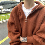 Hooded Sweater Coat Men Spring and Autumn Casual Knitted Sweaters Men Pullover Jumpers Men Fashion Clothing Streetwear Tops aidase-shop