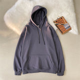 Harajuku Basic Hoodies Men Casual Hooded Sweatshirts Solid Color Oversized Hoodie Male Loose Pullovers Tops aidase-shop