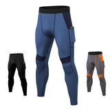 Sport Tights Men RPO Compression Running Pant Side Phone Pocket Base Layer Trousers Fitness Training Leggings aidase-shop