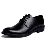 New Black Men Suit Shoes Party Men's Dress Shoes Italian Leather Zapatos Hombre Formal Shoes Men Office Sapatos Social Masculino aidase-shop