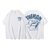 Cat Cartoon Graphic Men Tshirt Casual Baggy Short Sleeve T-shirt Japanese Style Oversized T Shirt Men's Clothing aidase-shop