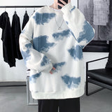 Harajuku Cloud Graphic Men Oversized Sweatshirts Autumn Korean Round Neck Pullovers Streetwear Casual Unisex Tops aidase-shop