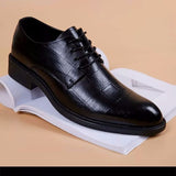 New Black Men Suit Shoes Party Men's Dress Shoes Italian Leather Zapatos Hombre Formal Shoes Men Office Sapatos Social Masculino aidase-shop