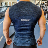 Men's Quick Dry Running Vest Fitness Tight Sleeveless Tops Gym Compression Tank Tops Workout Muscle Vest aidase-shop