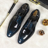 Luxury Men's Oxford Shoes Fashion Italian Leather Shoes Formal Men's Shoes Black Brown Lace Up Wedding Office Dress Leather Shoe aidase-shop