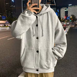 New Men's Hoodies Kpop Style Streetwear Pockets Sweatshirts Men Casual Harajuku Men clothing pullover Loose Hoodies Men aidase-shop