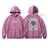 Autumn Vintage Rose Printed Men Hoodies Streetwear Casual Hooded Male Sweatshirts Korean Style Fashion Unisex Pullovers aidase-shop