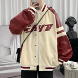 Autumn Men Harajuku Sweatshirt Jacket Letter Splicing Air Pilot Overcoat Baseball Coats Hip Hop Male College Varsity Jacket aidase-shop