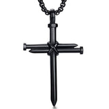 Fashion Vintage Flame Cross Pendant Necklace For Women Men Long Chain Punk Goth Trendy Accessories Choker Gothic Jewelry aidase-shop