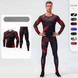 Compression Suit Men Running Fitness Training Tight Sportswear 2 Pieces  Quick-drying Track Suit aidase-shop