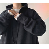 Men's Hooded Sweaters Spring Autumn Fashion Pullover Loose Solid Knitted Sweater Korean Tide Streetwear Men Knitwear Hoodies aidase-shop