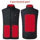 Aidase  Men USB Infrared 11 Heating Areas Vest Jacket Men Winter Electric Heated Vest Waistcoat For Sports Hiking Oversized 5XL aidase-shop