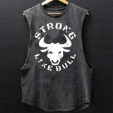 Gyming Training Fitness Mens Vest Loose O Neck Sleeveless Casual Tank Tops Spring Summer Fashion Pattern Printing Camisole aidase-shop