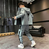 Men's Tracksuit Spring/autumn Man Two-piece Set Sweat Suit Overalls Korean Style Leisure Suit Plus Size Hoodies+Harem Pants aidase-shop