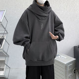 New Men Gothic Hoodies Fleece Cowl Design Streetwear Fashion Hip Hop Hooded Pullovers Harajuku Male Sweatshirts aidase-shop