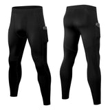 Sport Tights Men RPO Compression Running Pant Side Phone Pocket Base Layer Trousers Fitness Training Leggings aidase-shop