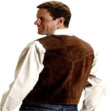 Aidase Men's Cow Leather Suit Waistcoat Steampunk Vest Western Cowboy Style S-XXXL aidase-shop