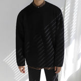 Men's Pullover Wear Sweater Autumn Winter Loose All-match Korean Vintage Oversize Kintted Sweater Round Collar aidase-shop