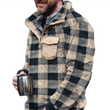 Aidase Sweater Men Winter Fashion Streetwear Sherpa Fleece Clothing Warm Casual Thick Pullovers 3XL Plaid Fluffy Man Sweater aidase-shop